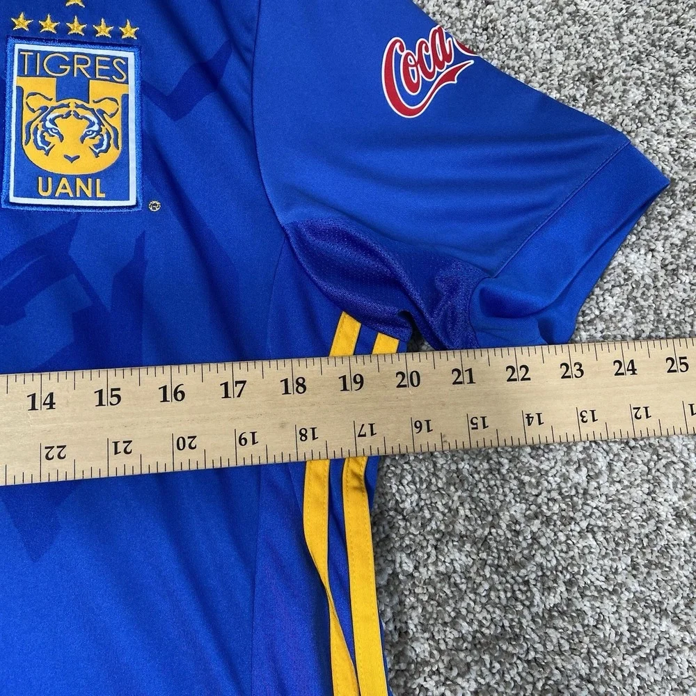 Adidas UANL Tigres Jersey Mens Size Large Soccer Blue 2018/19 Mexico Liga MX
